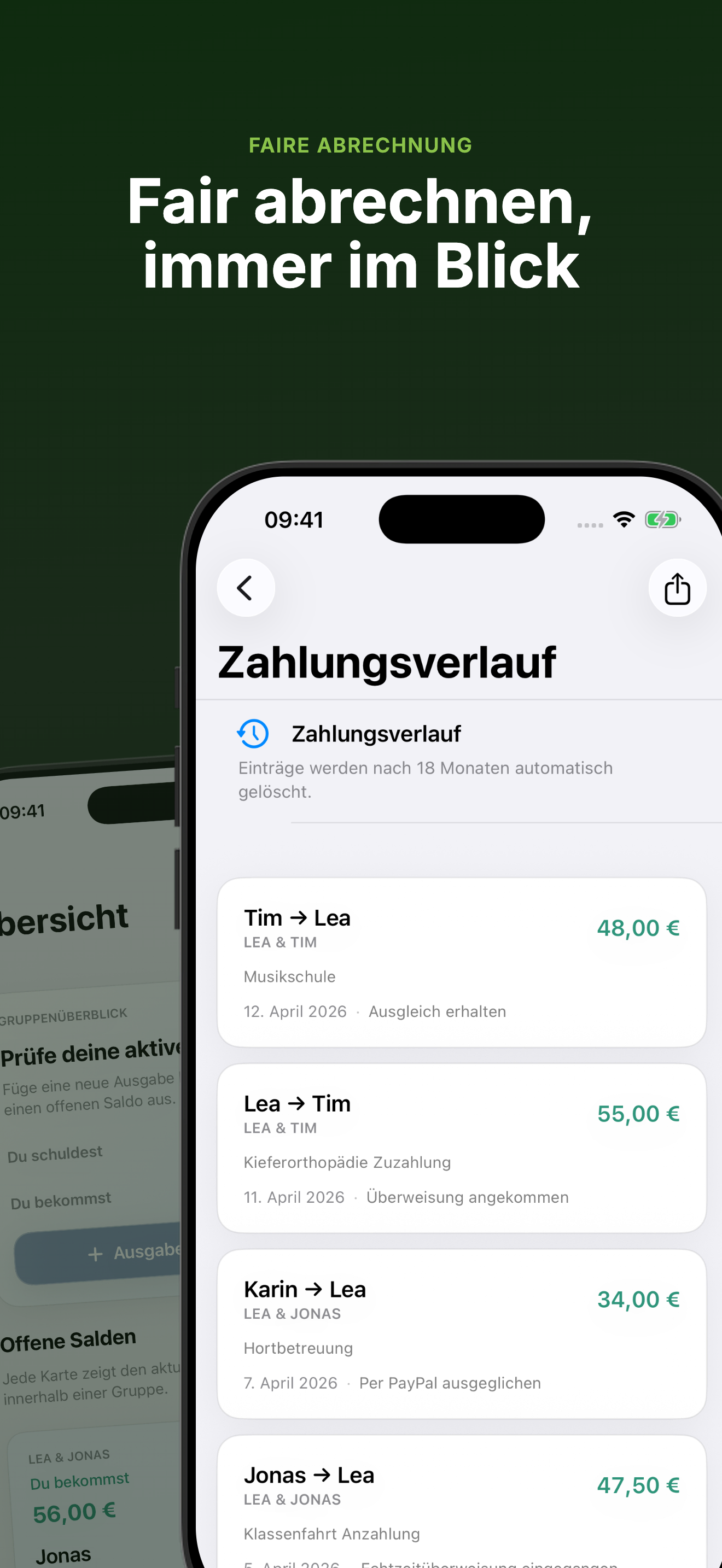 Ausgleichsprotokoll in Kinderkosten